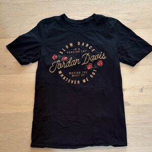 100% cotton Jordan Davis Black Short Sleeve Slow Dance In A Parking Lot Tee